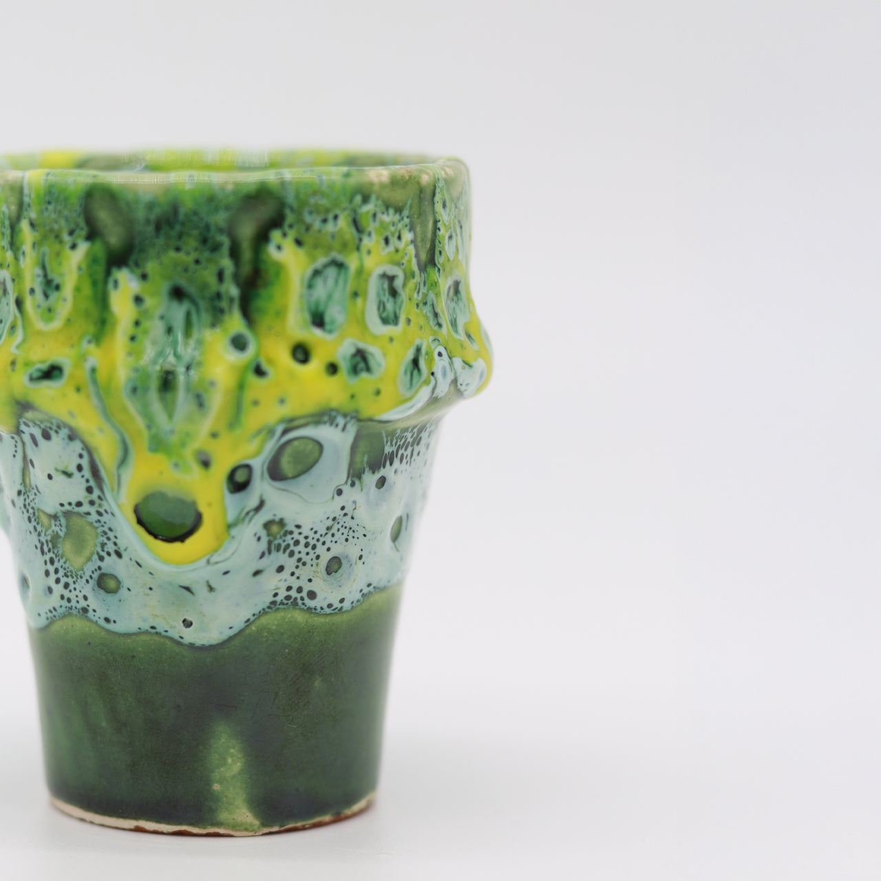 Verdant Drip Moroccan Ceramic Cup