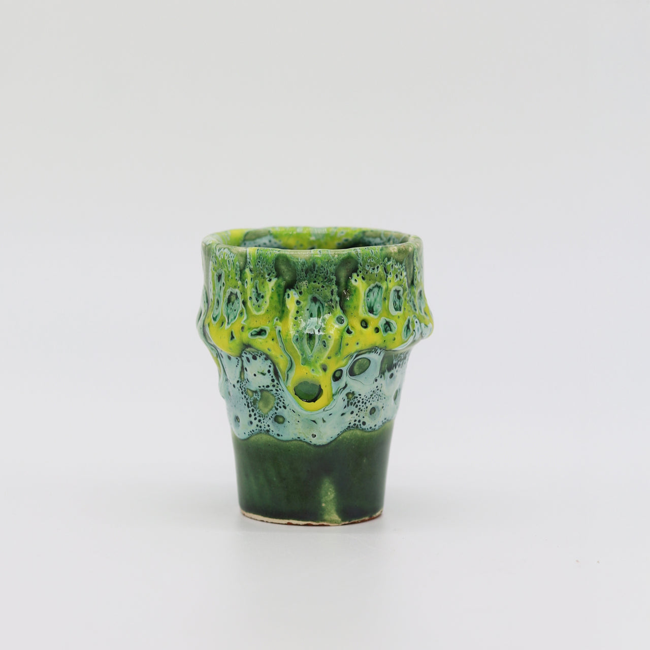Verdant Drip Moroccan Ceramic Cup