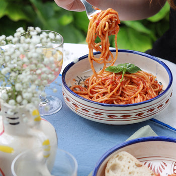 Hand-Painted Moroccan Pasta Bowl