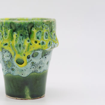 Verdant Drip Moroccan Ceramic Cup