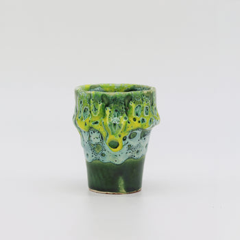 Verdant Drip Moroccan Ceramic Cup