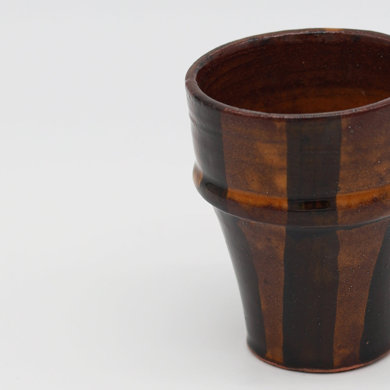 Brown Stripe Moroccan Ceramic Cup