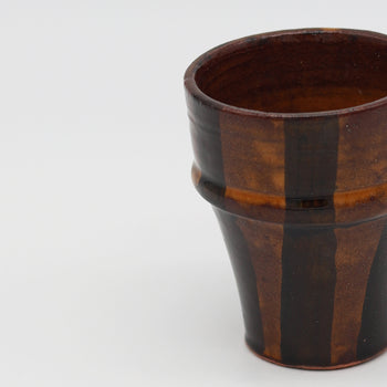 Brown Stripe Moroccan Ceramic Cup