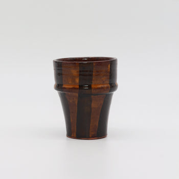 Brown Stripe Moroccan Ceramic Cup