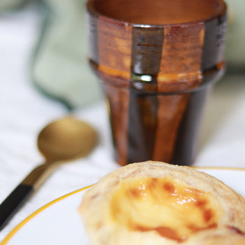 Brown Stripe Moroccan Ceramic Cup