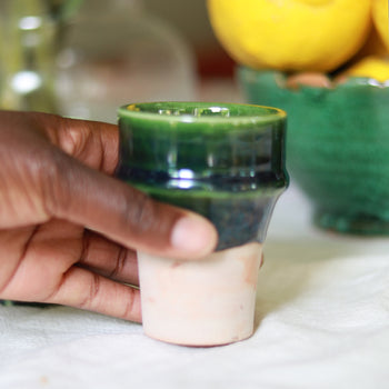 Midnight & Moss Moroccan Ceramic Cup