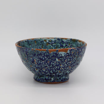 Handcrafted Blue & Green Glazed Ceramic Bowl – (Medium)