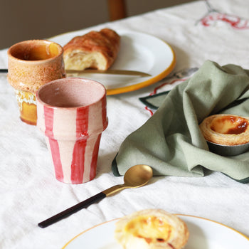 Moroccan Ceramic Cup – The Sweet Stripe
