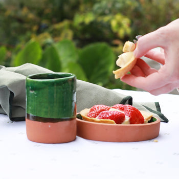 Two-Tone Terracotta Mug & Saucer