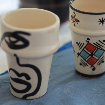 Moroccan Ceramic Cup – Linework