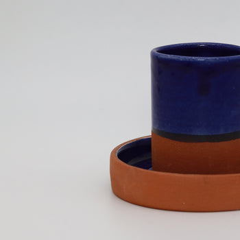 Two-Tone Terracotta Mug & Saucer