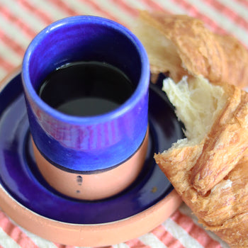 Two-Tone Terracotta Mug & Saucer
